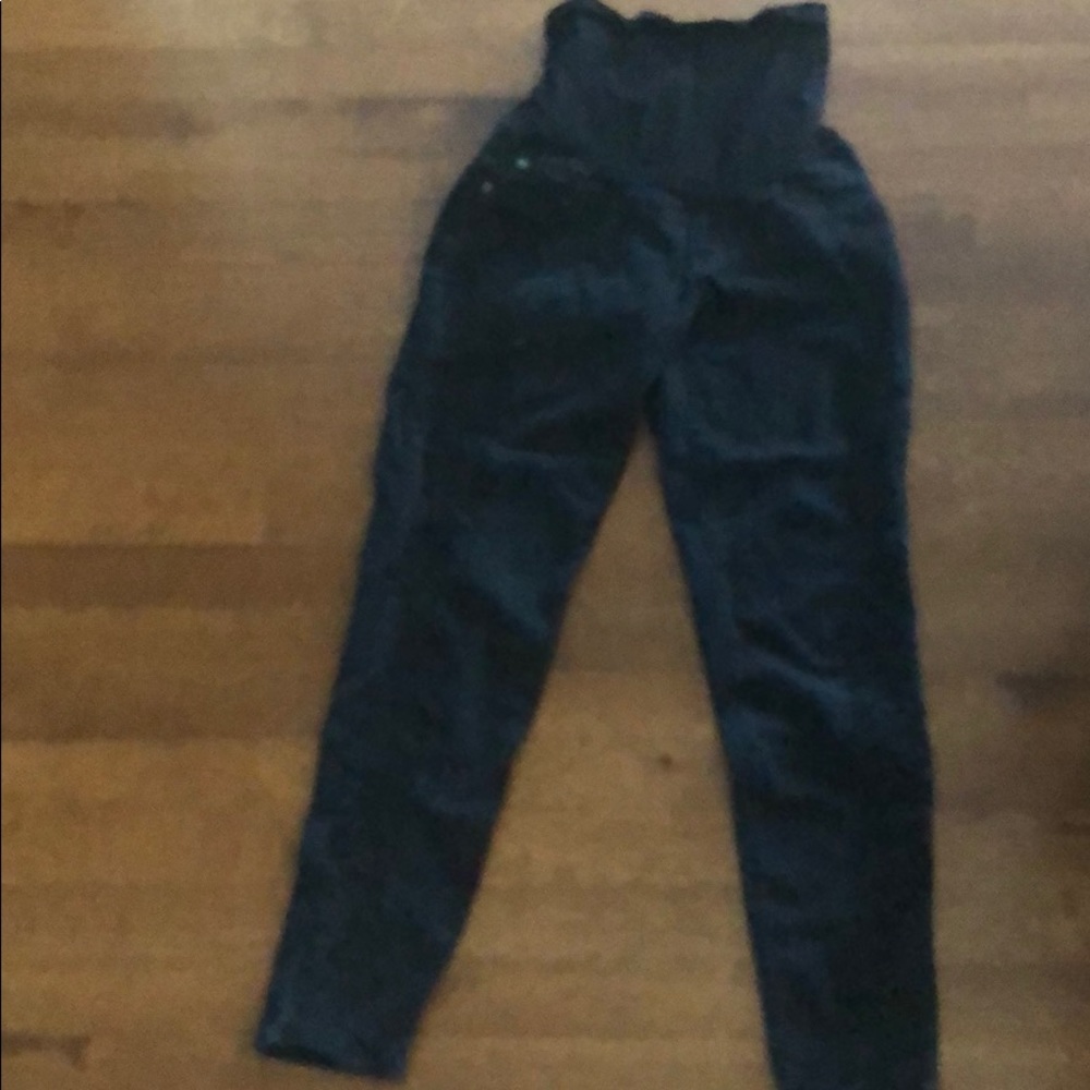 Pea in the Pod led luxe black maternity jeans 28